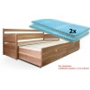 Set - Rozkládací postel z masivu Santiago + 2x matrace Sal 